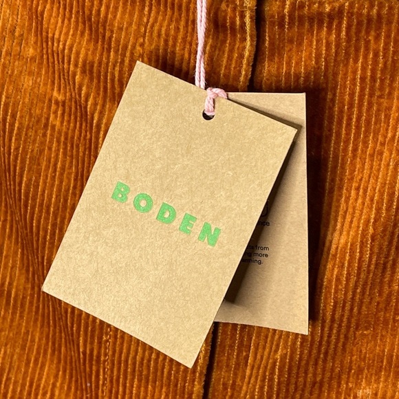 Boden Westbourne Corduroy Pants Pumpkin Wide Leg 16/18 R0426 NWT - Picture 8 of 16